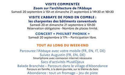 Journées Européennes du Patrimoine - Abbaye  d'Abondance