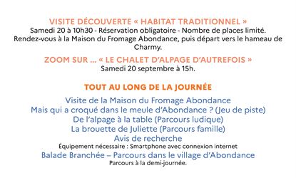 Journées Européennes du Patrimoine - Maison du Fromage Abondance